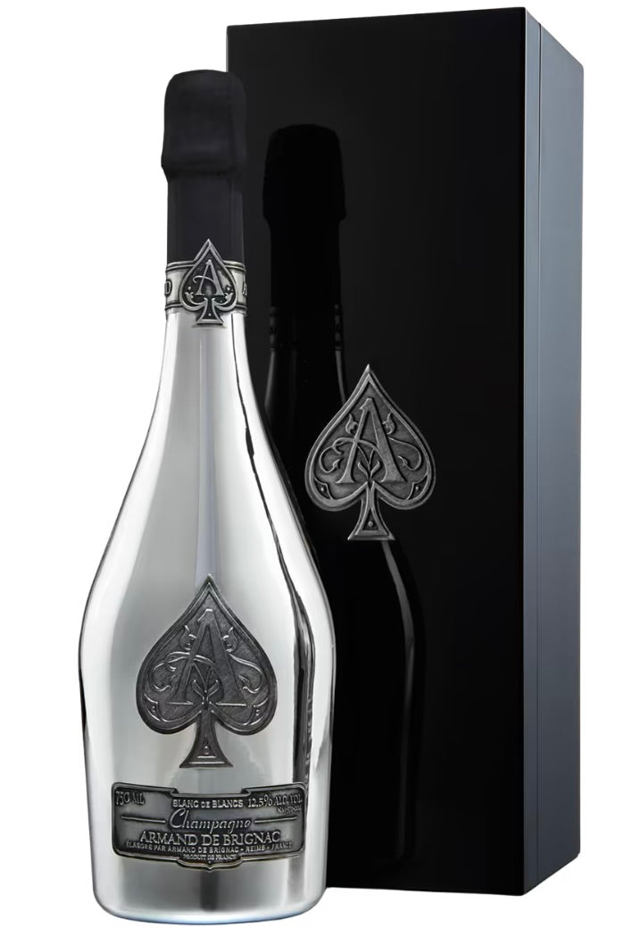 Armand de Brignac Ace of Spades Blanc de Blancs Brut Champagne 750ml "Silver Bottle"