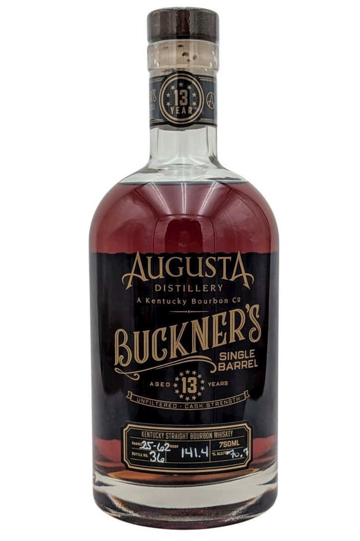 Augusta Distillery "Buckner's" 13 Year Old Cask Strength Single Barrel Bourbon Whiskey
