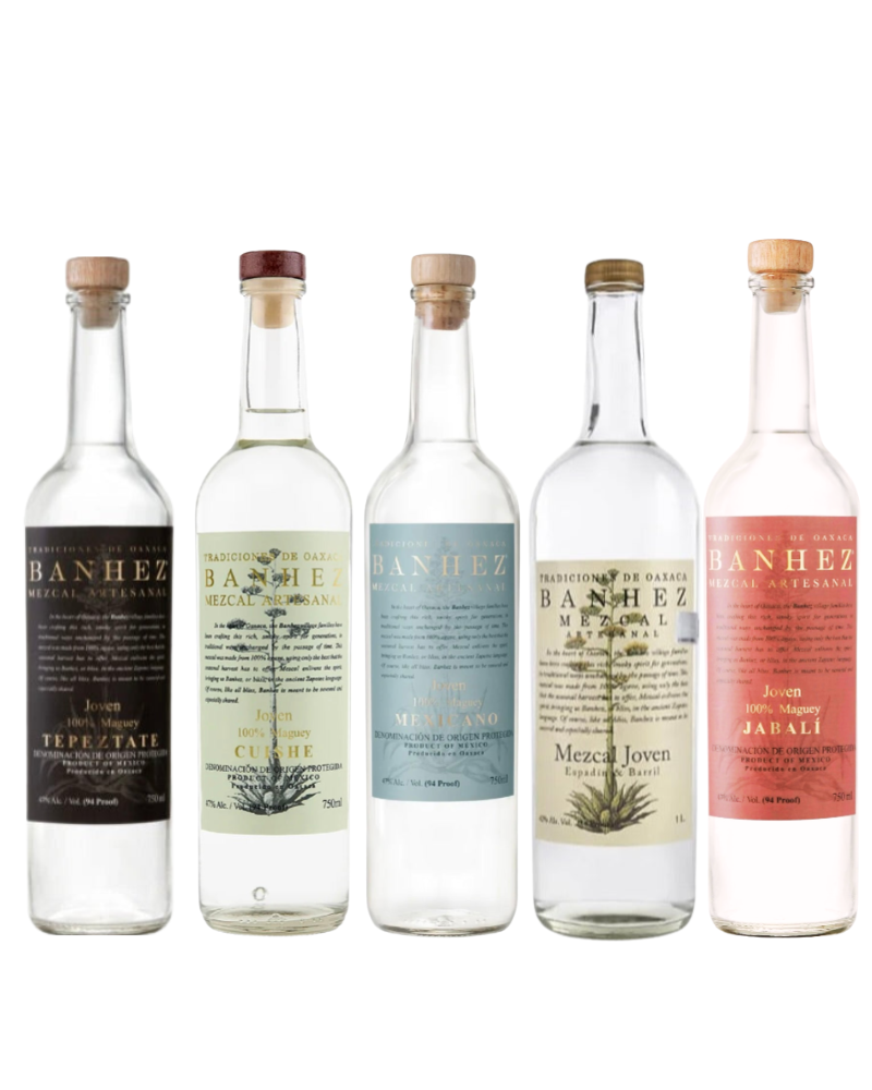Banhez Mezcal Discovery Collection | Five Single-Agave & Ensamble Expressions | 5 x 750ml