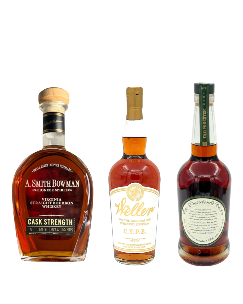 Old Forester President’s Choice Rye + Abraham Bowman Cask Strength + Weller CYPB Whiskey Collection