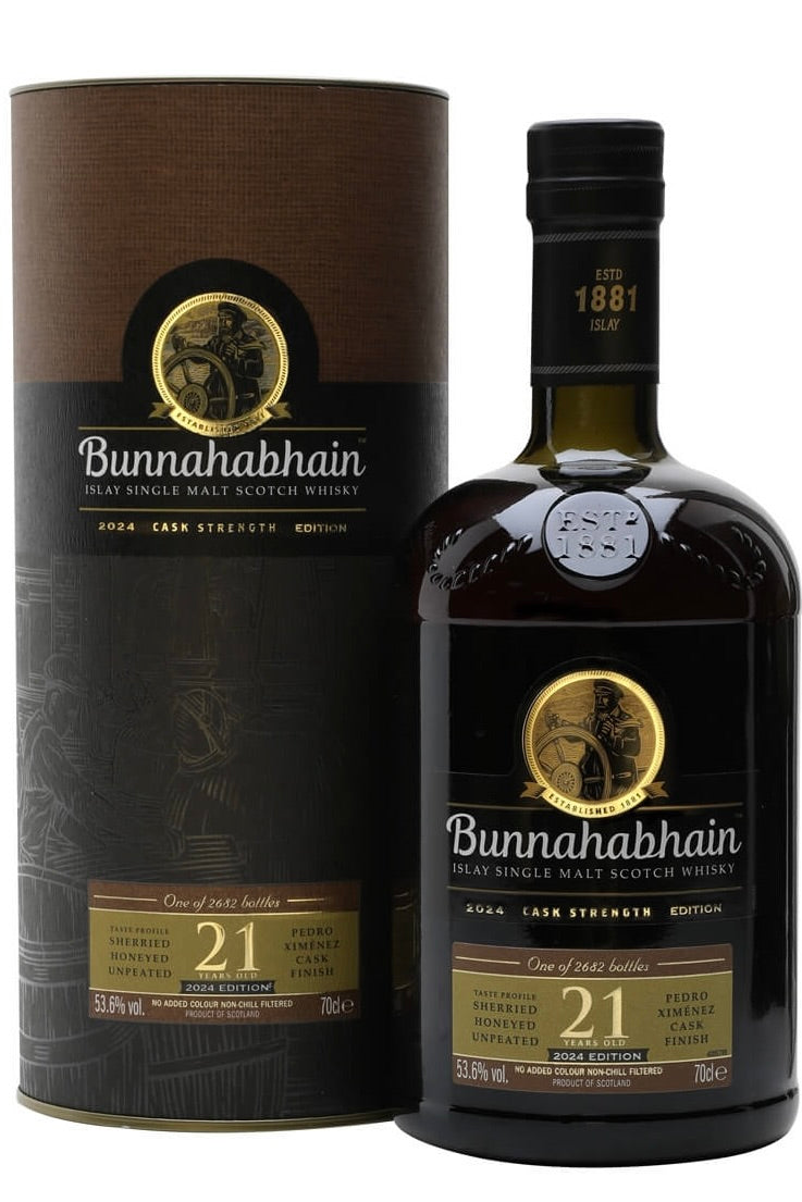 Bunnahabhain 21 Year Old PX Finish Cask Strength Single Malt Scotch Whisky 2024 Release