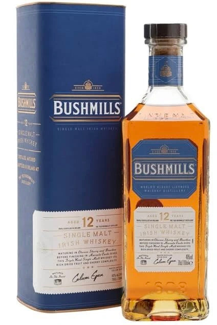 Bushmills 12 year Old Single Malt Irish Whiskey