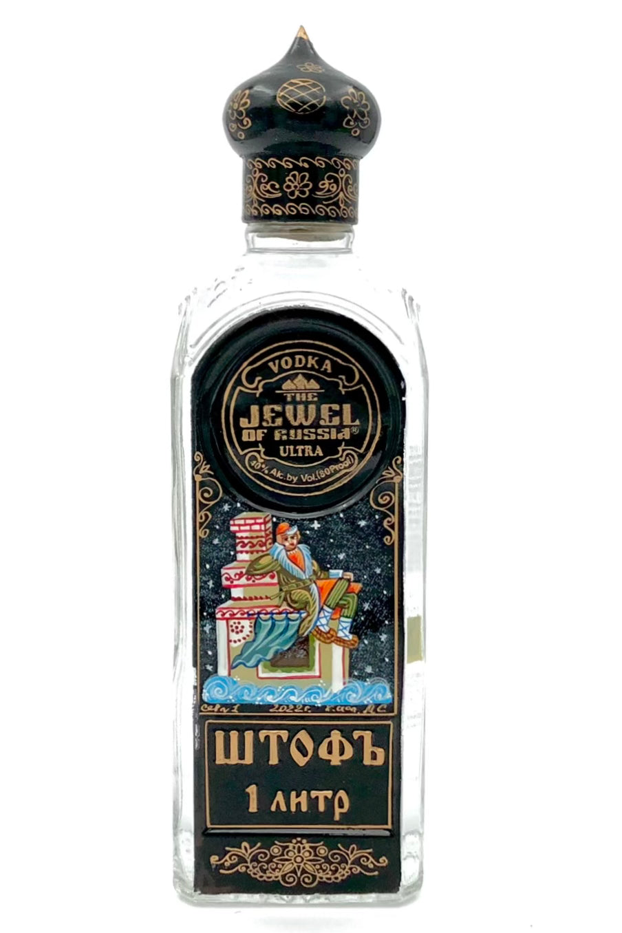 Jewel of Russia Ultra Vodka Hand-Painted Label