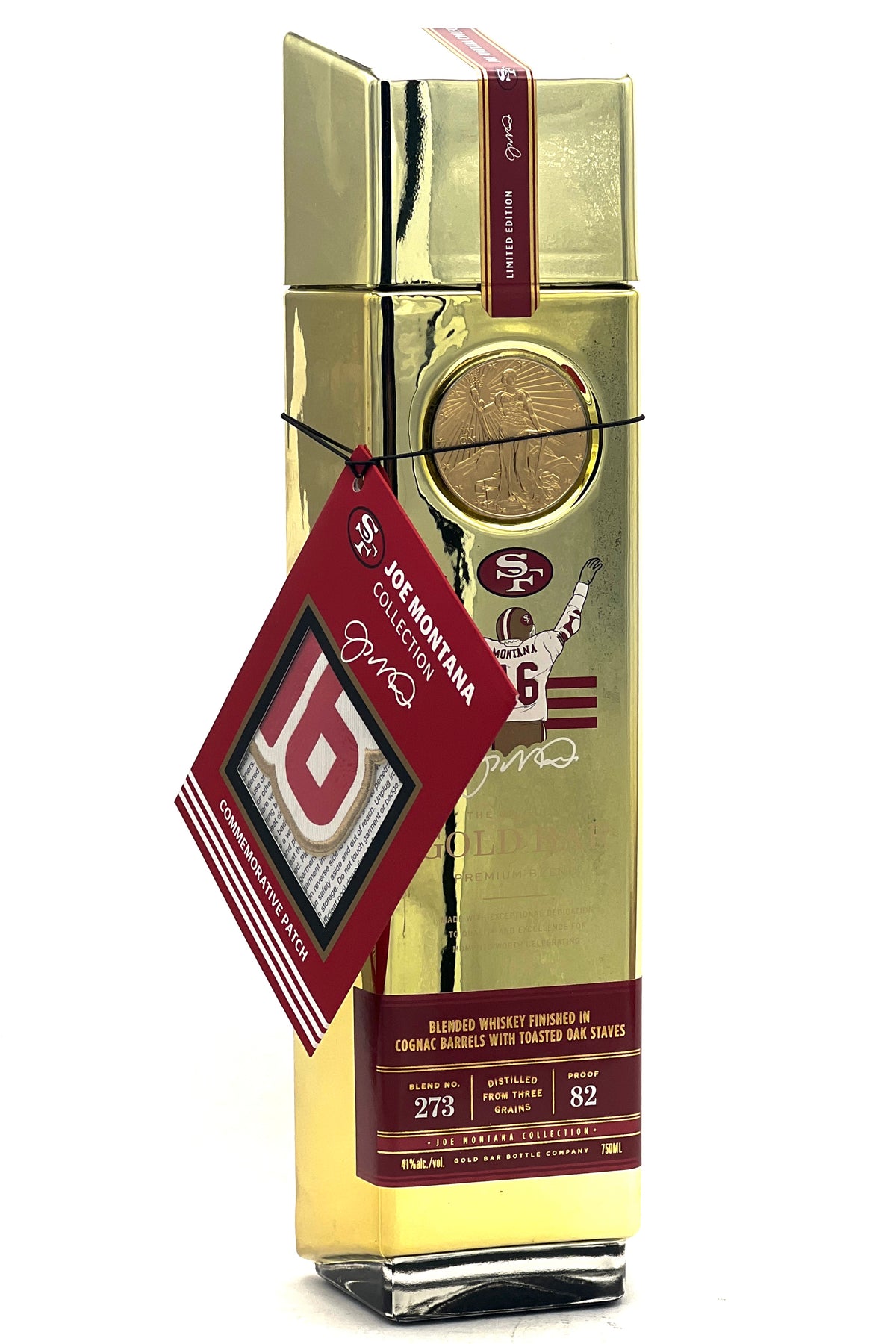 49ers Gold Bar Joe Montana Limited Edition Whiskey Blend No. 273