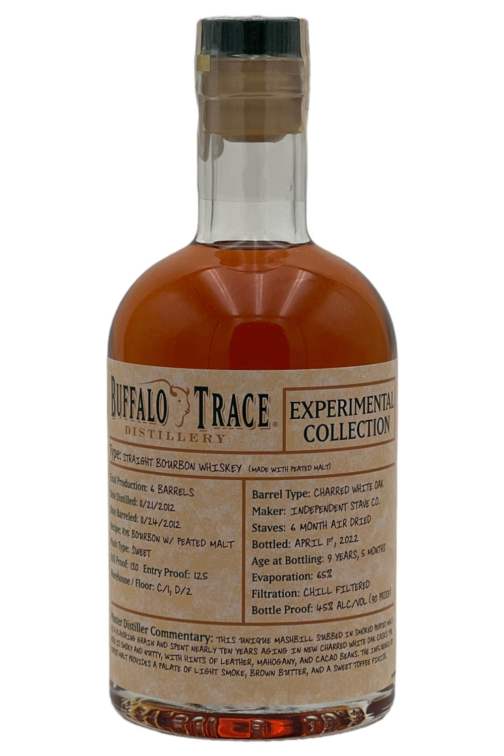Buffalo Trace Experimental Collection &quot;Peated Malt&quot; Bourbon Whiskey 375ml