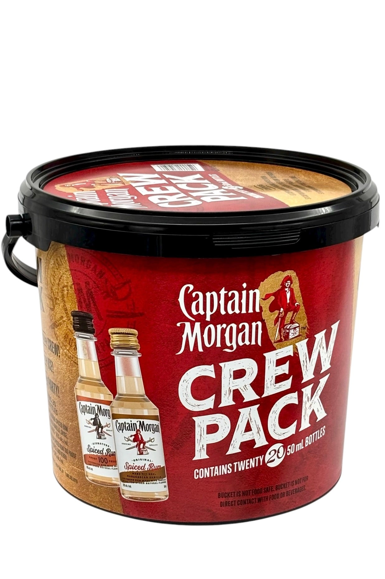 Captain Morgain Rum Crew Pack in Case of Party Bucket 20 x 50 ml
