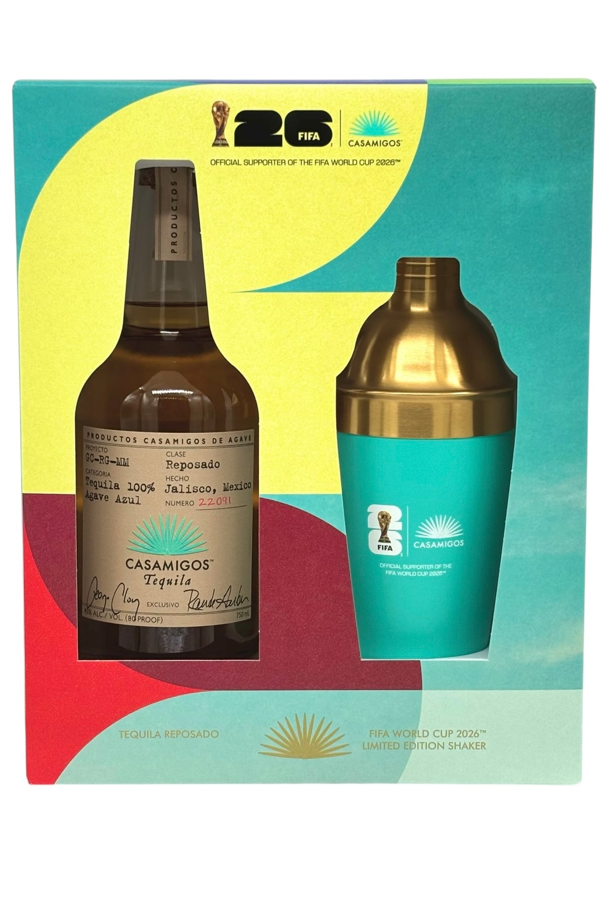 Casamigos Tequila Reposado with FIFA Shaker