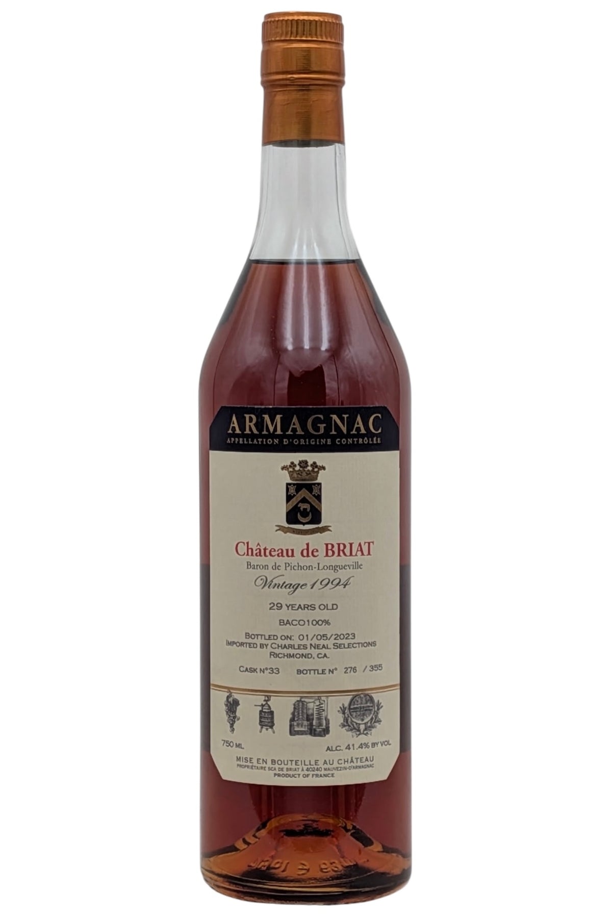 Chateau de Briat Vintage 1994 Baco 29 Years Old Bas-Armagnac