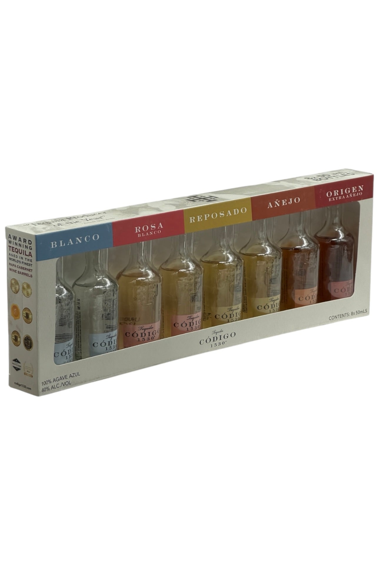 Codigo 1530 Gift Pack La Rosa/Blanco/Reposado/Anejo/Extra Anejo Tequila 8 x 50 ml