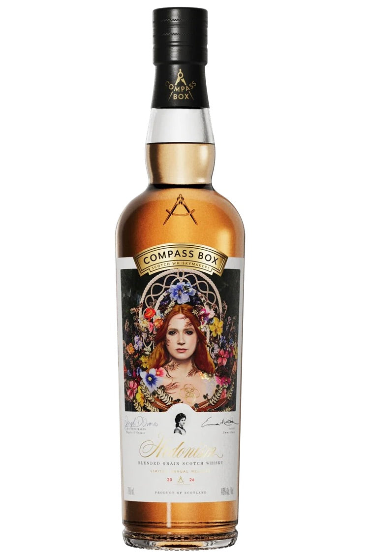 Compass Box Hedonism 2026 Limited Annual Release Blended Grain Scotch Whisky 700ml — Karen Gillan Muse Edition