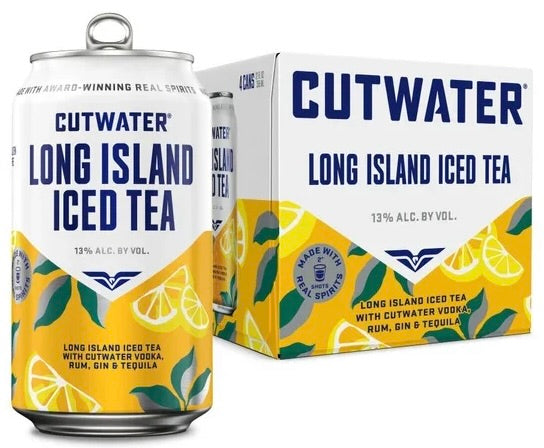 Cutwater Long Island Iced Tea can and box with lemon design

Details