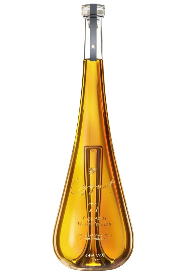 Cygnet 77 Cask Aged Welsh Dry Gin Manuka Honey Welsh Whisky Barrels 88 Proof 700ml