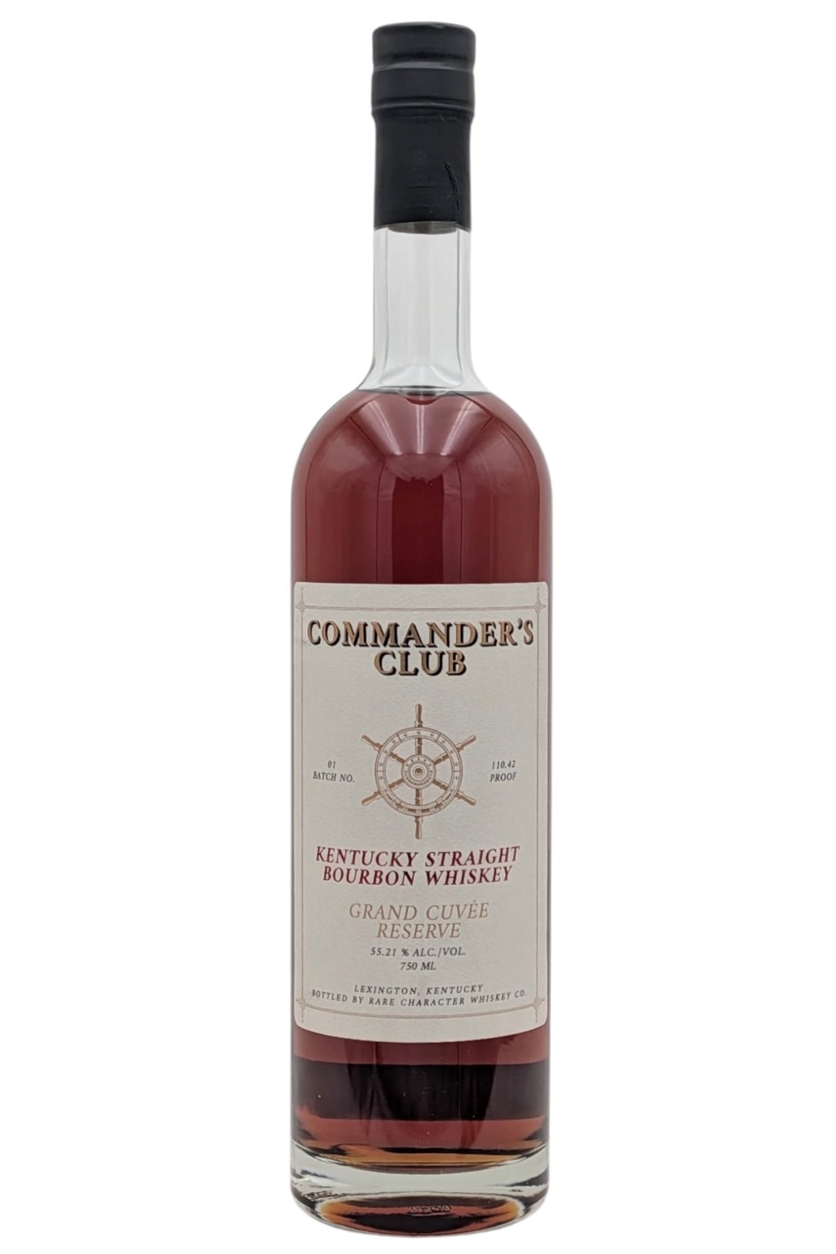 Rare Character “Commander’s Club” Grand Cuvée Reserve – 10–15 Year Kentucky Straight Bourbon Whiskey (110.42 proof)