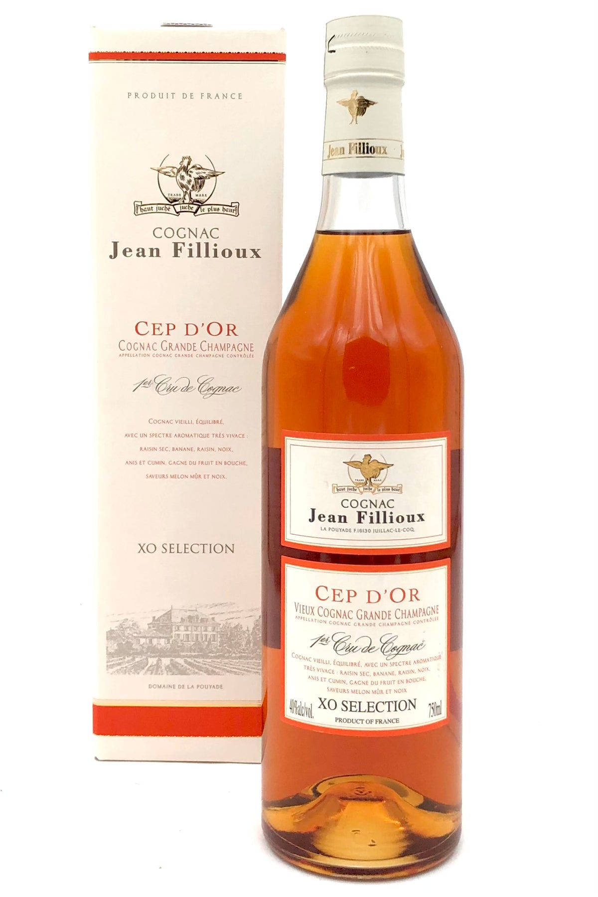 Cognac Jean Fillioux Cep D&#39;Or XO Selection Vieille Grande Champagne