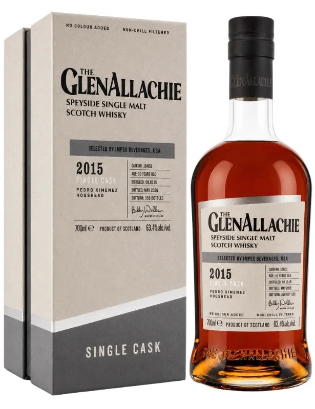 The GlenAllachie 2015 Single Cask Pedro Ximénez Hogshead 10451 700ml — ImpEx Exclusive
