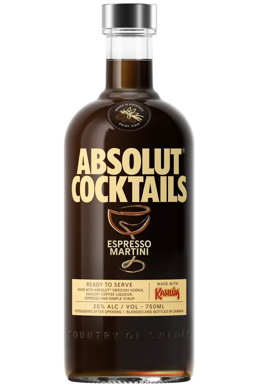 Absolut Cocktails Espresso Martini "Ready to Serve" RTD 750 ml
