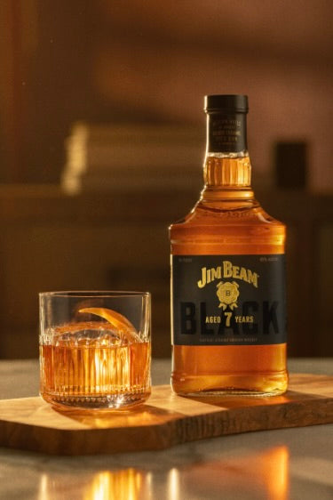 Jim Beam "New Label" 7 Year Old Black Label Extra Aged Bourbon Whiskey