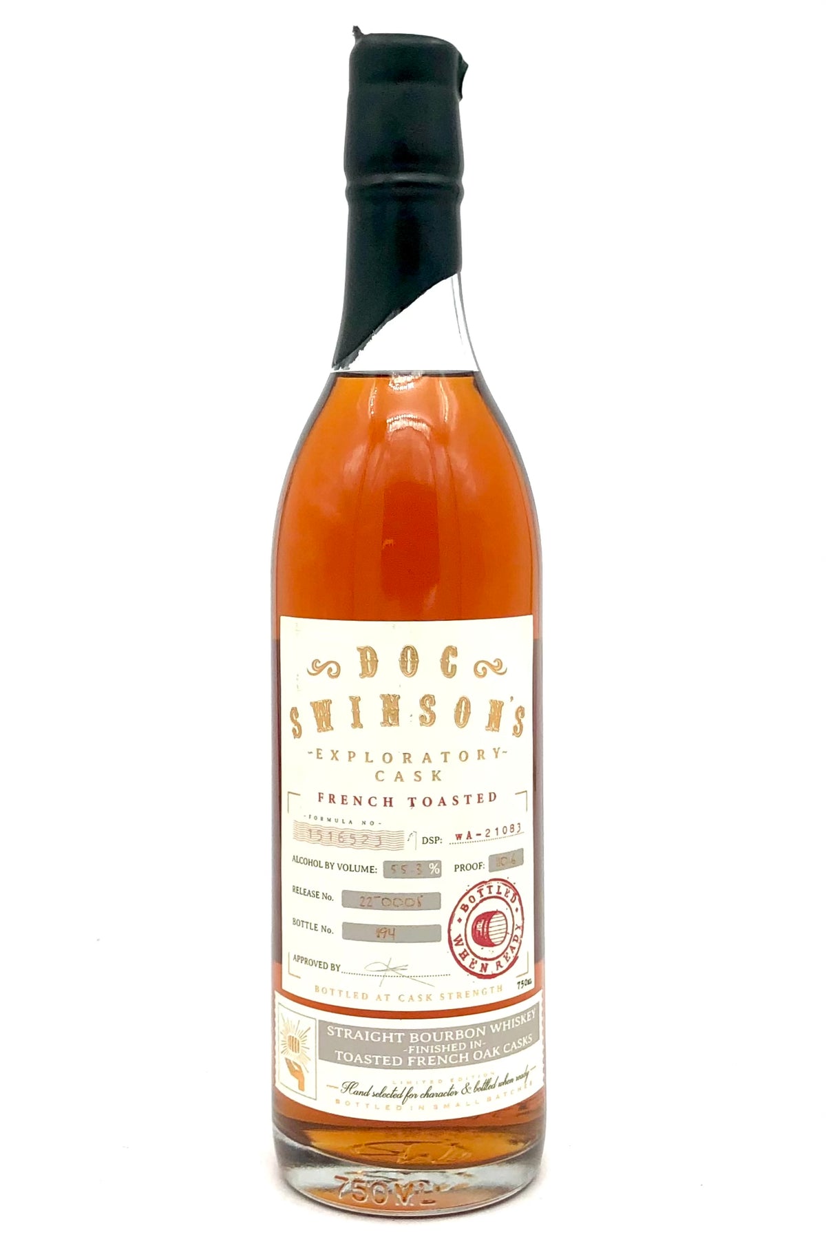 Doc Swinson&#39;s &quot;French Toasted&quot; &quot;Exploratory Cask Series&quot; Bourbon Whiskey