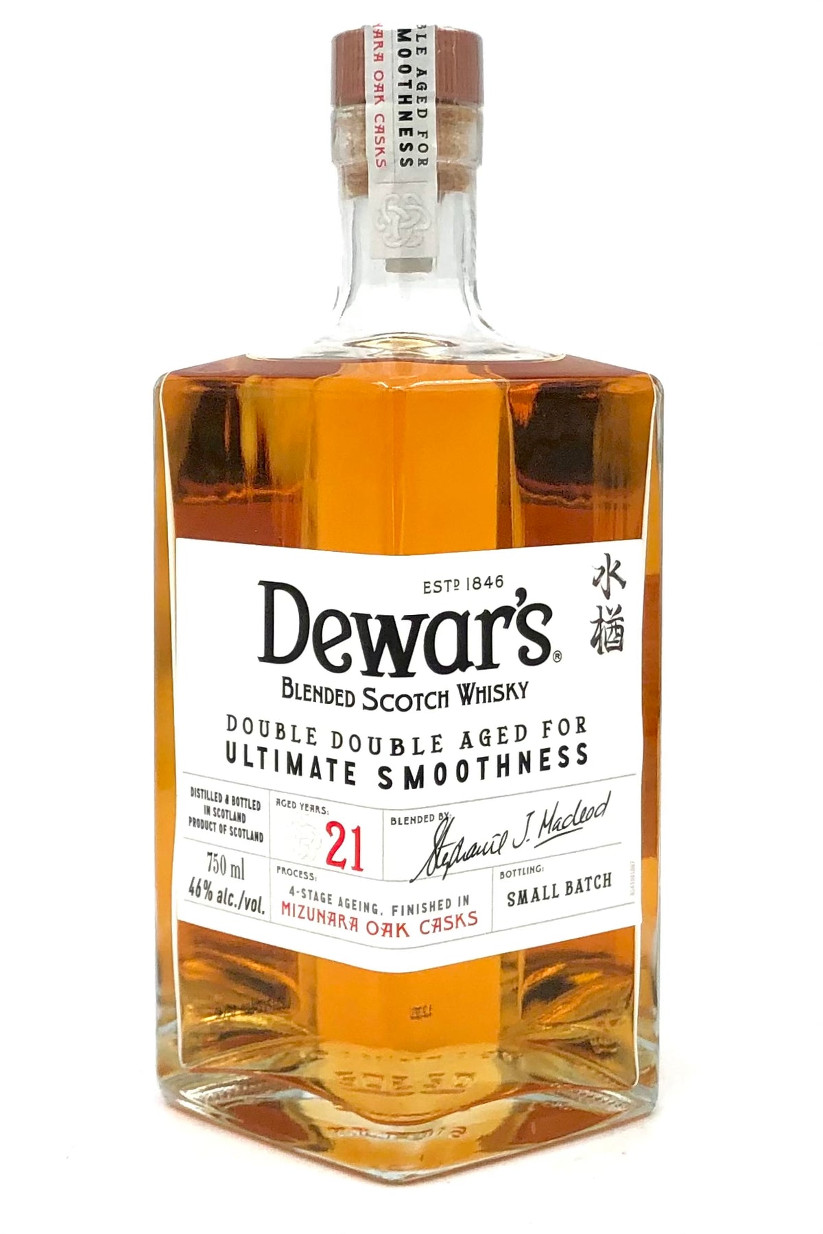 Dewar's "Mizunara Oak" Double Double 21 Year Old Scotch Whisky