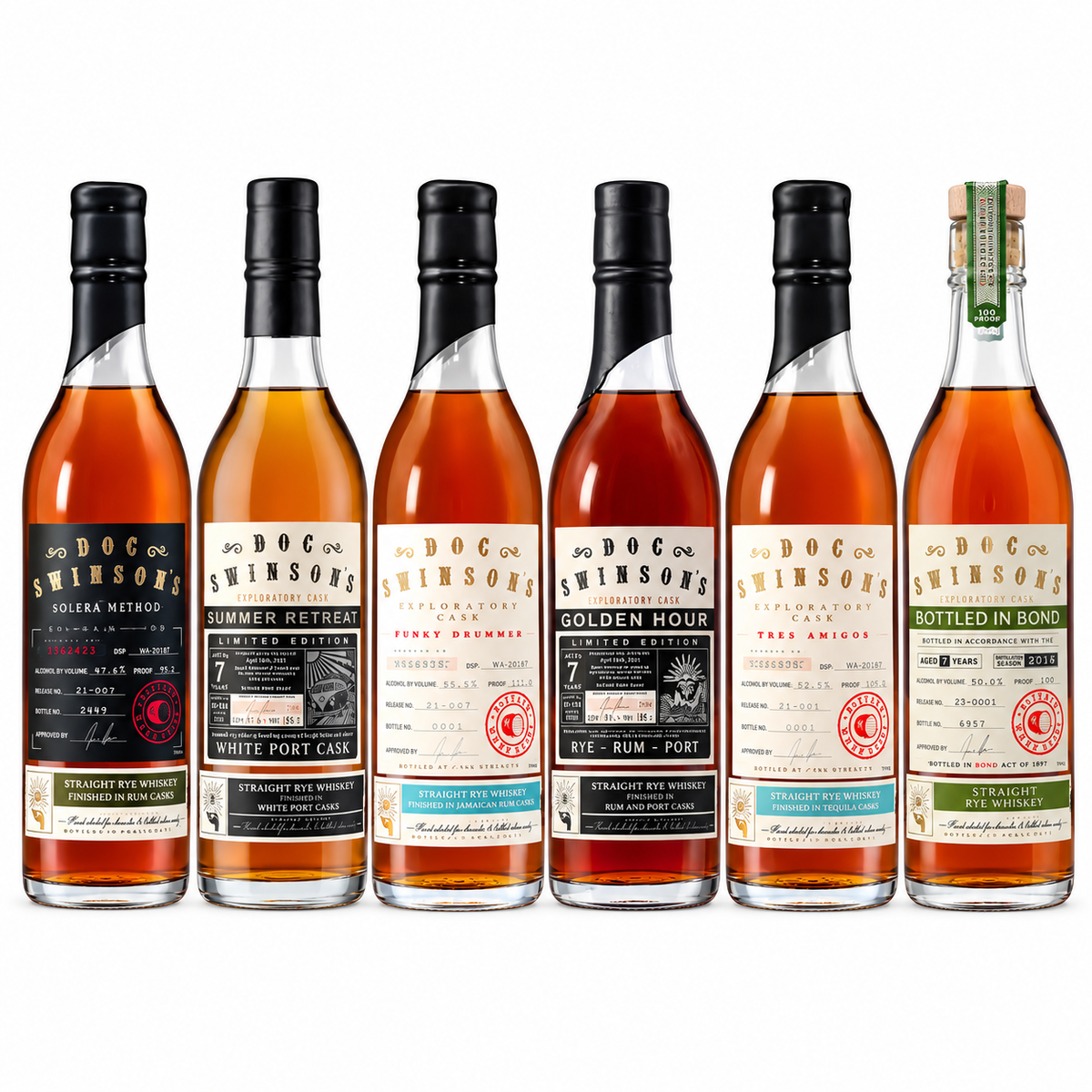 Doc Swinson's Exploratory Cask Series 30% Off! | Complete Rye Whiskey Collection | 6 x 750ml