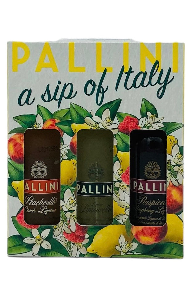 Pallini &quot;A Sip of Italy&quot; (Limoncello,  Peachcello, Raspicello) Liqueurs 3 x 50 ml