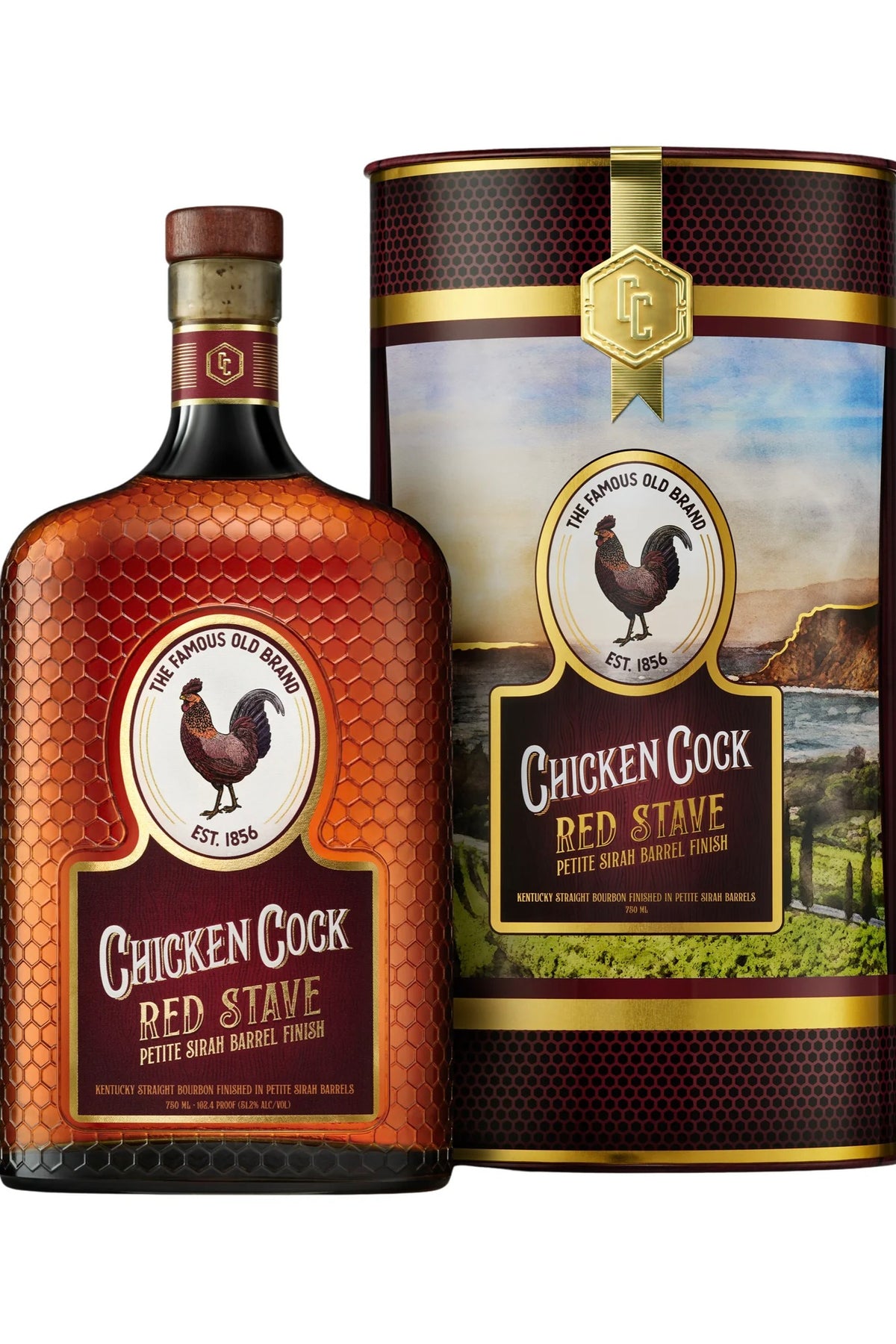 Chicken Cock &quot;Red Stave&quot; Petite Sirah Finish Bourbon Whiskey