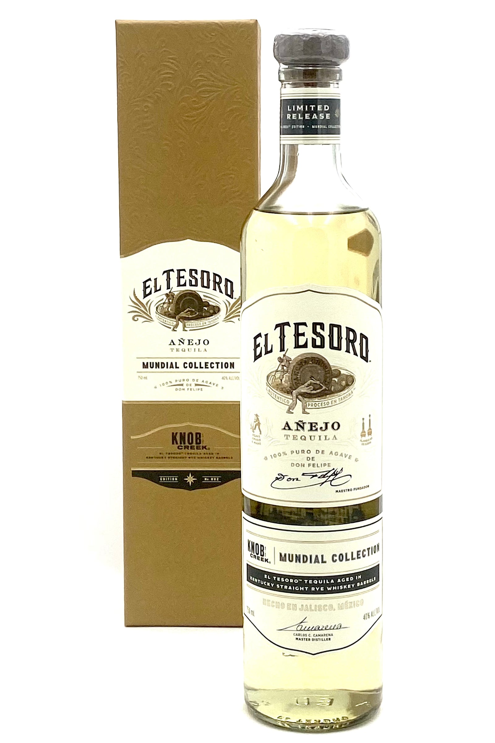El Tesoro "Knob Creek Rye Edition" Anejo Tequila Mundial Collection