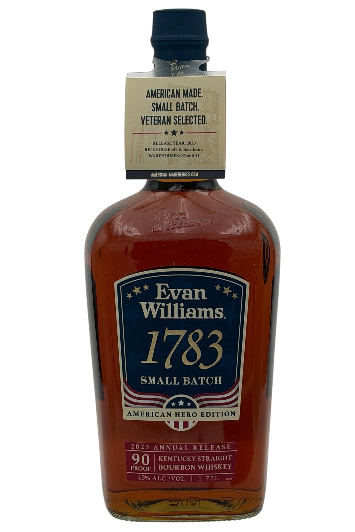 Evan Williams 1783 American Hero Edition Bourbon Whiskey 1.75L