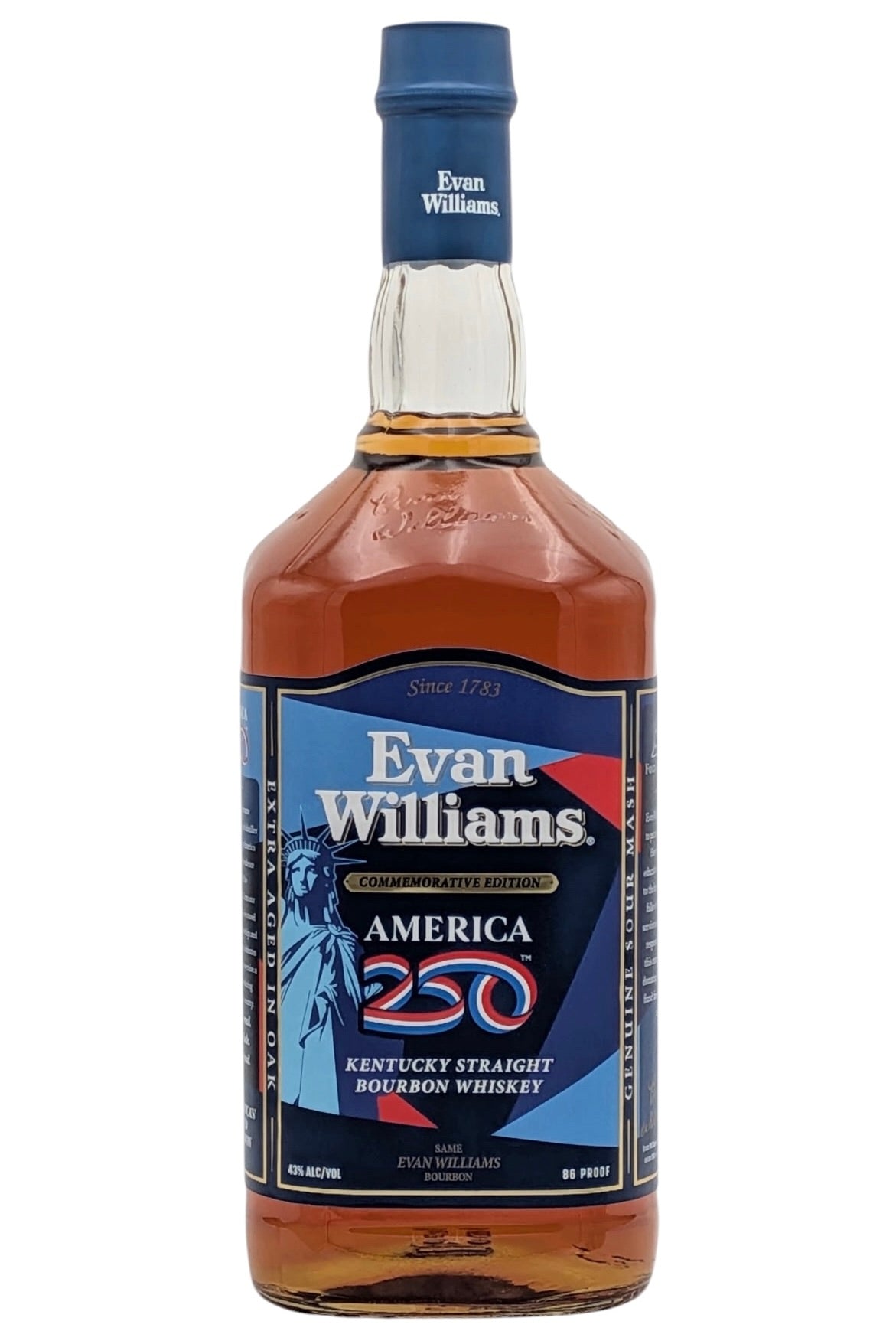 Evan Williams “USA 250th Anniversary” Bourbon Whiskey 1.75L – 86 Proof Large Format (Commemorative Edition)