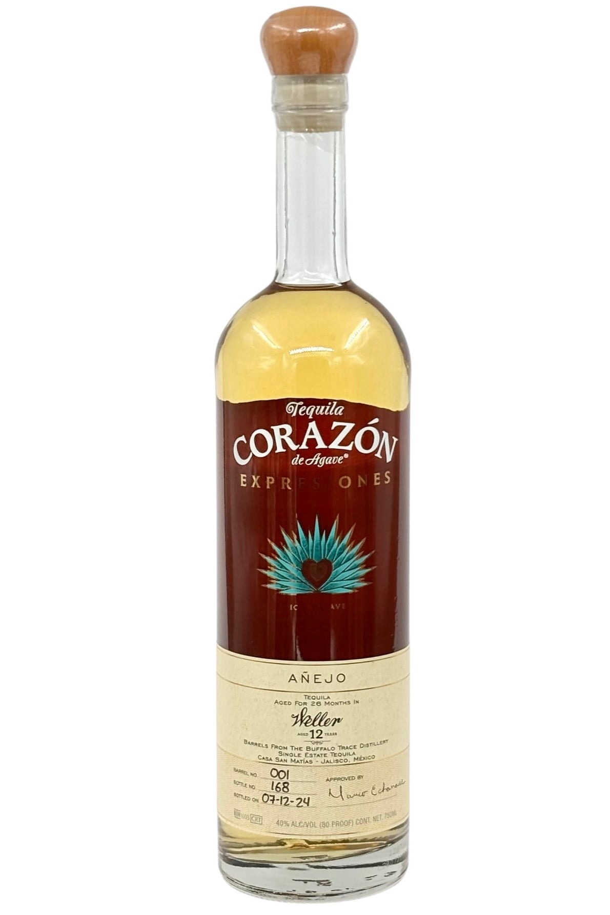 Expresiones del Corazon "Aged in WL Weller 12 Year" Anejo Tequila