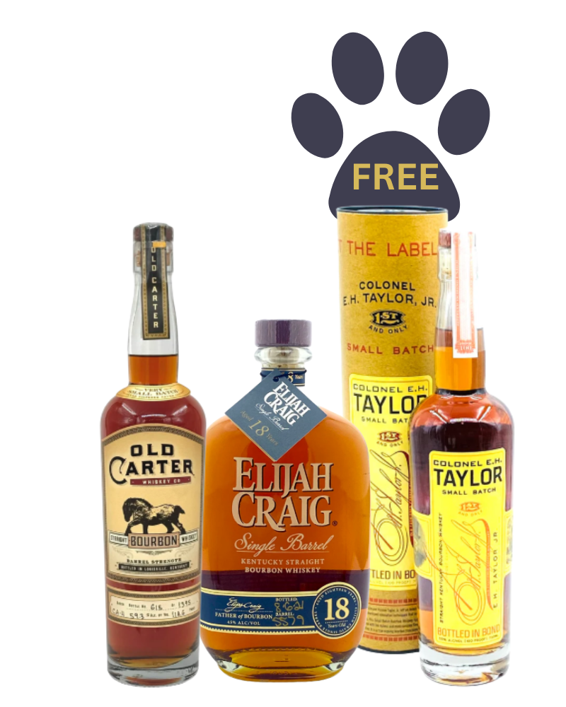 Collector’s Reserve Bourbon Trio – Old Carter 4-CA & Elijah Craig 18 + FREE E.H. Taylor Small Batch
