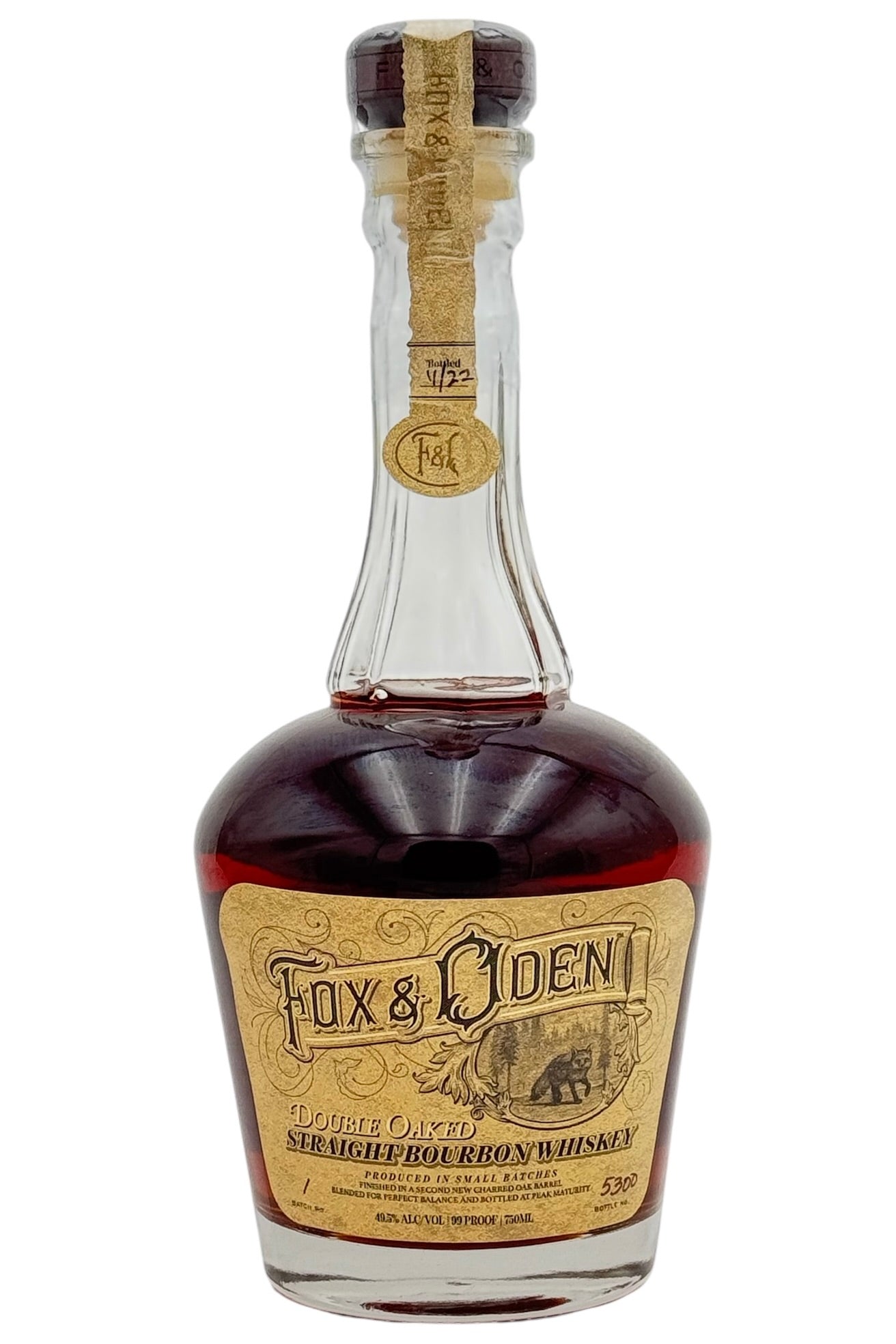 Fox & Oden Double Oaked Straight Bourbon Whiskey by Jos. A. Magnus 750ml