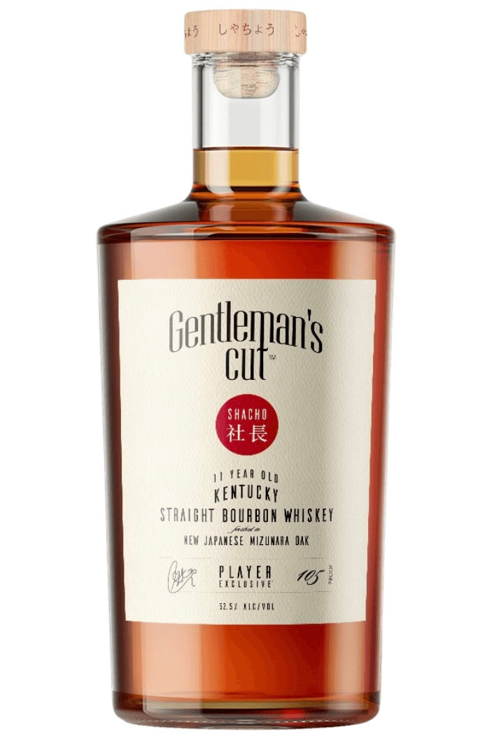 Gentlemans Cut Player Exclusive Shacho 11 Year Kentucky Straight Bourbon Whiskey Mizunara Oak Finish 105 Proof 52.5% ABV 750ml