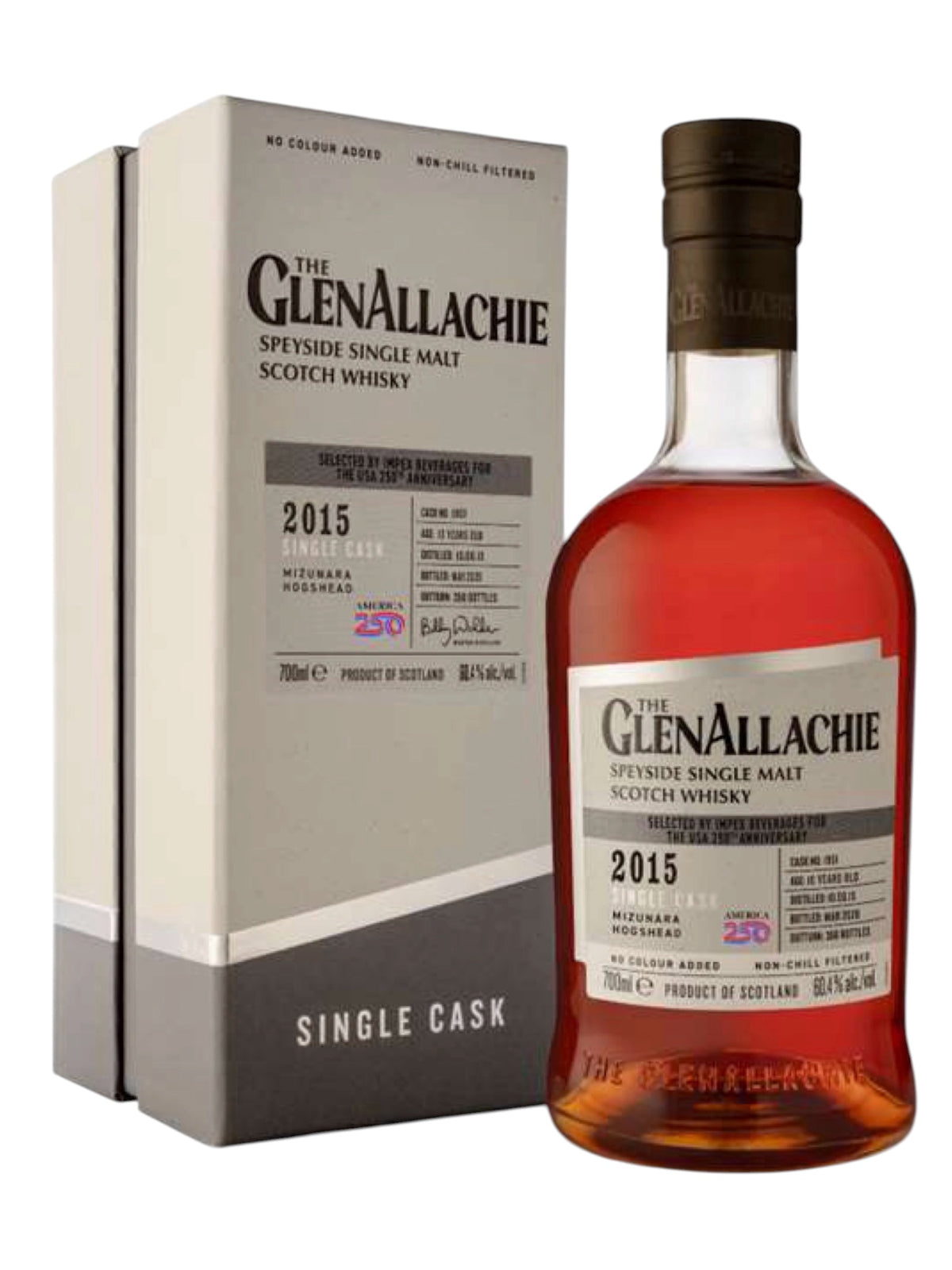 GlenAllachie 2015 10 Year Old Mizunara Single Cask 1951 Cask Strength Speyside Single Malt Scotch Whisky 700ml