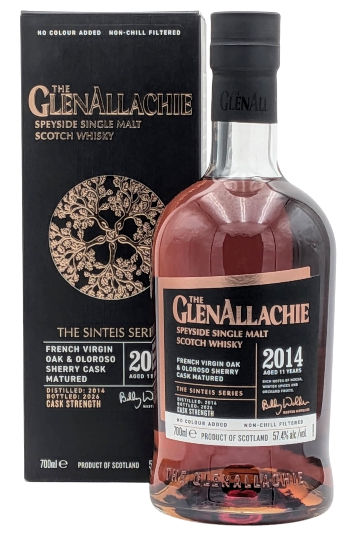 GlenAllachie “Sinteis Series Part III” 2014 11 Year Old Single Malt Scotch Whisky – French Oak & Oloroso Cask, 57.4% ABV