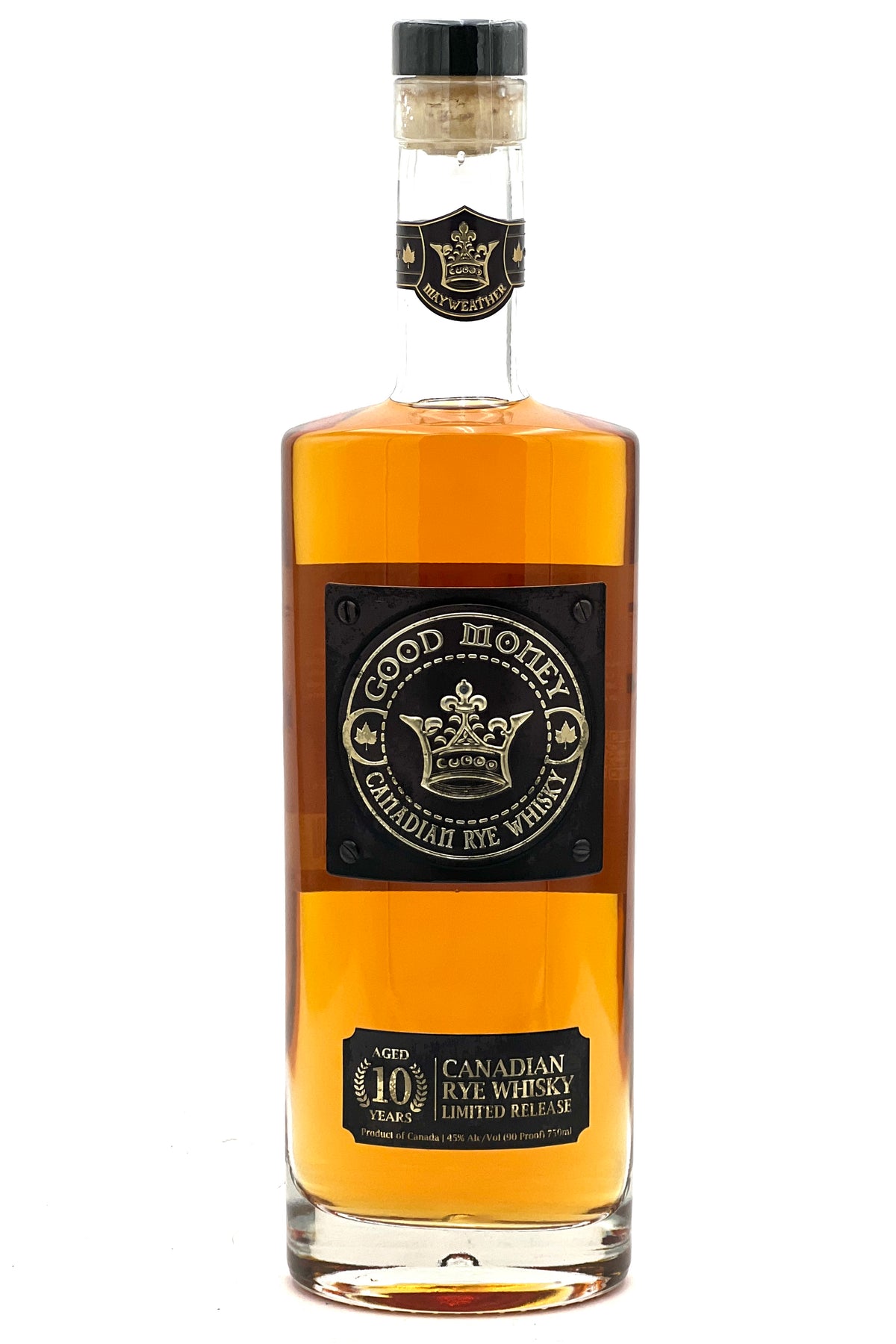 Good Money 10 Year Old Canadian Rye Whiskey by Floyd Mayweather Limited Release