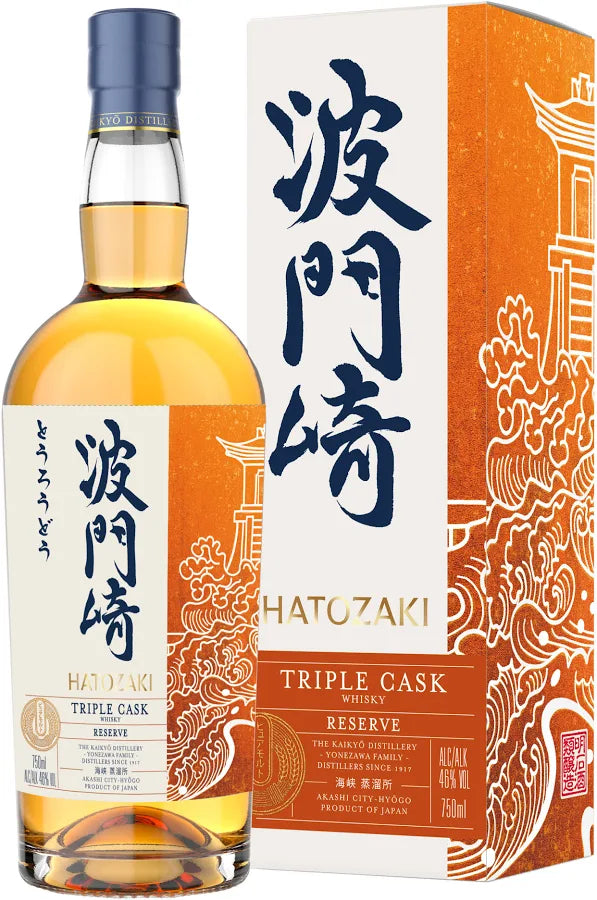 Hatozaki Triple Cask Reserve Japanese Whisky 750ml (92 Proof / 46% ABV)