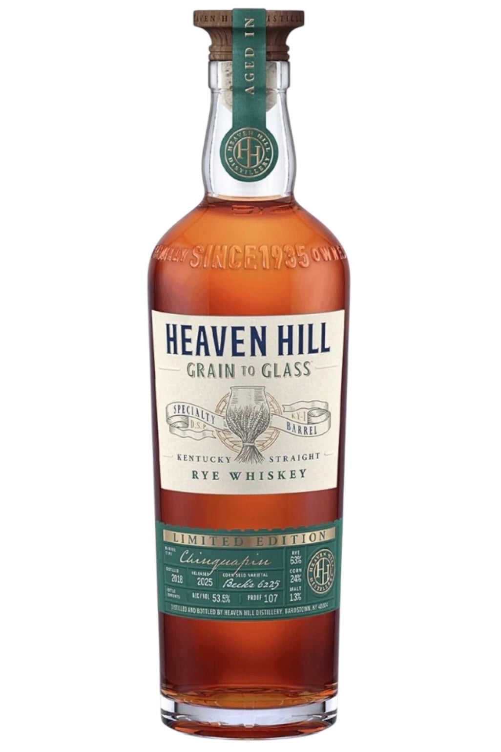 Heaven Hill Grain-to-Glass 2025 Specialty Cask: Chinquapin Oak Rye Whiskey