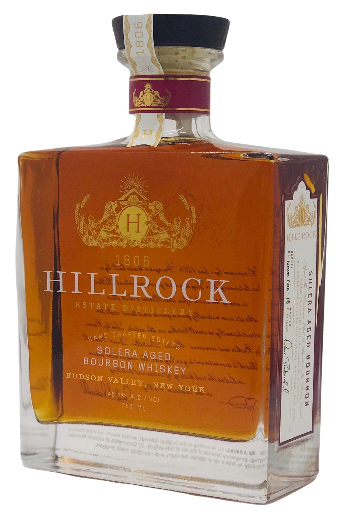 Hillrock Solera-Aged Bourbon Whiskey Cabernet Sauvignon Finish