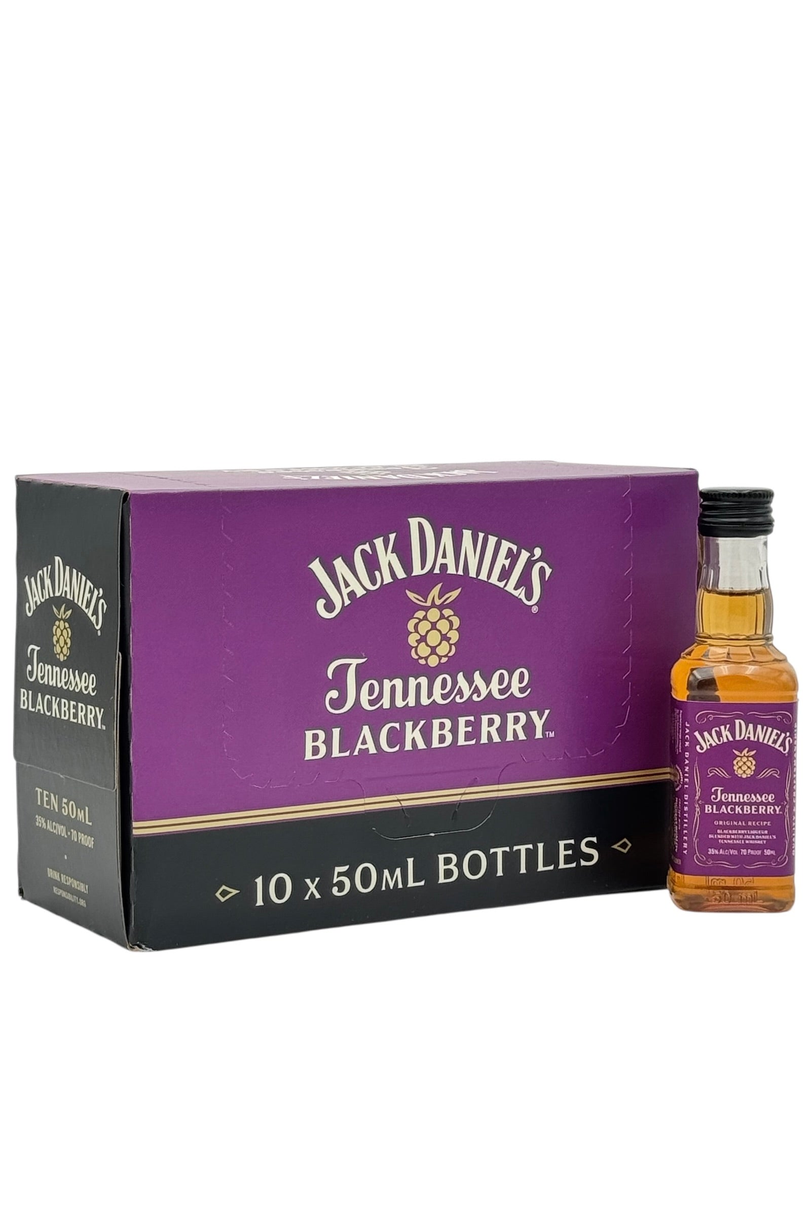 Buy Jack Daniel's Tennessee Blackberry Whiskey 10 x 50 ml Online