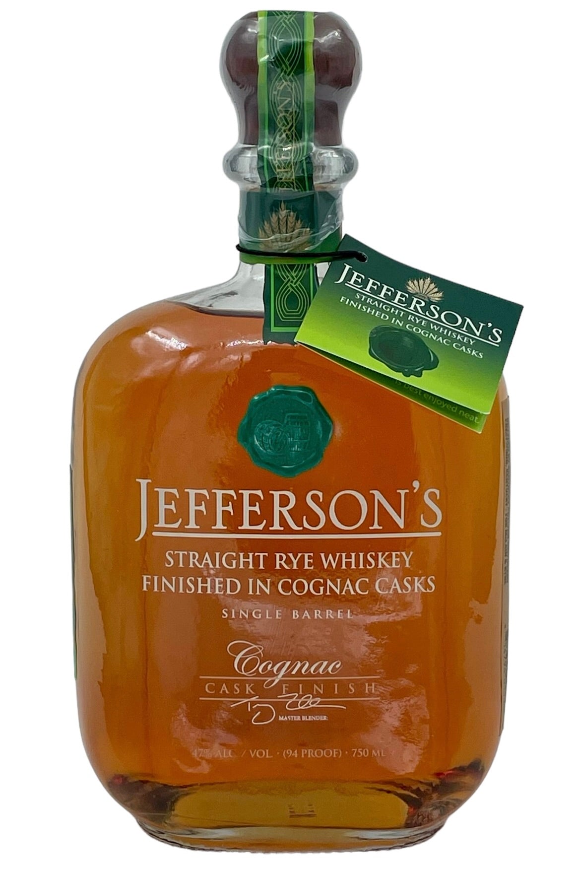 Jefferson's Straight Rye Whiskey Finished In Cognac Cask