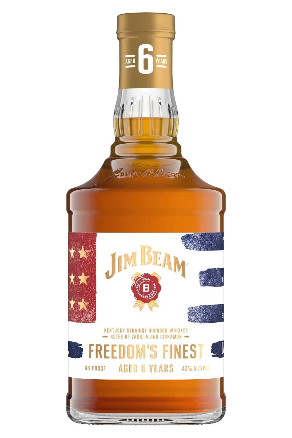 Jim Beam Freedom's Finest 6 Year Old Kentucky Straight Bourbon Whiskey 750ml