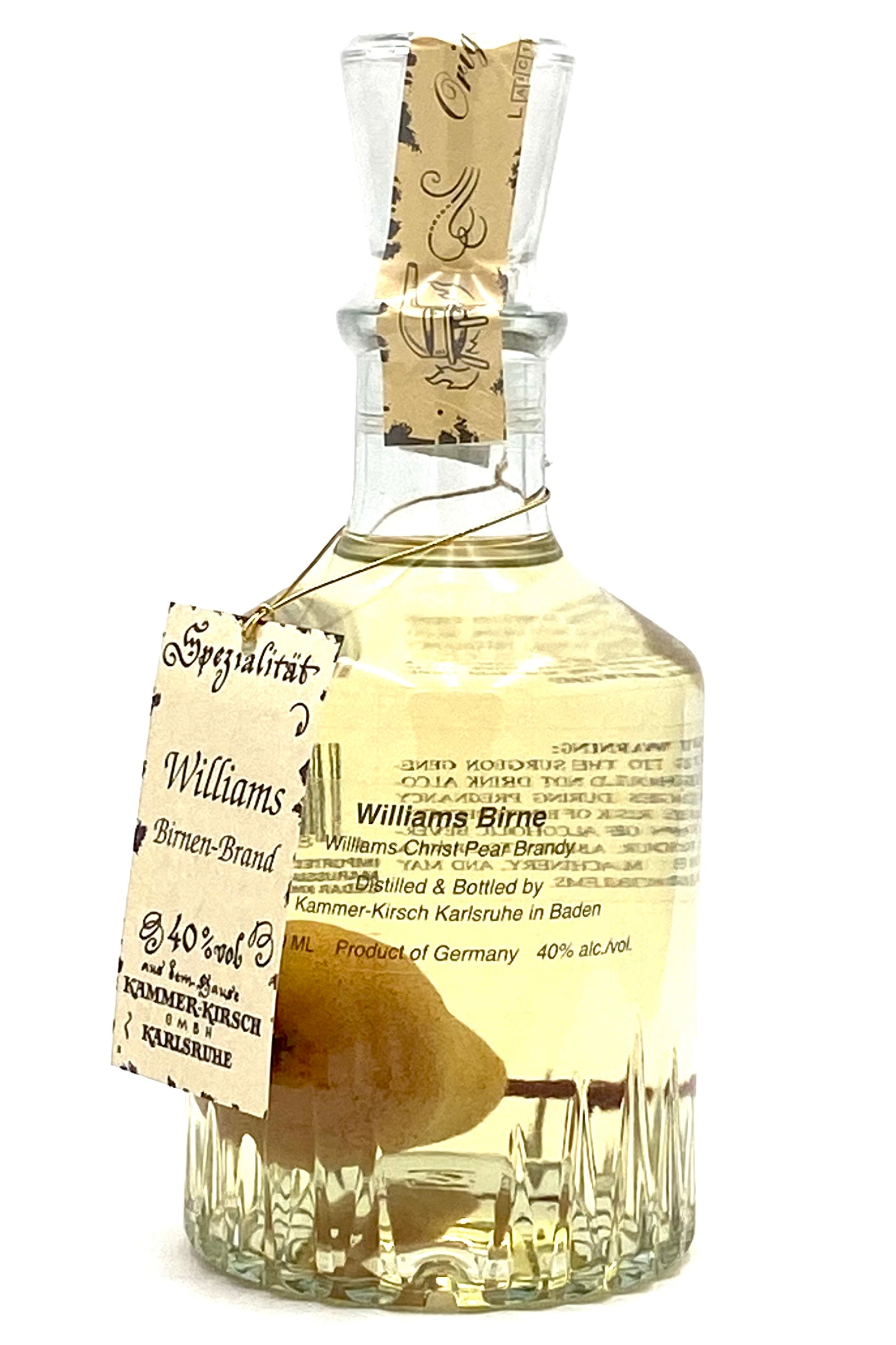 Kammer-Kirsch Williams Birne "Pear-in-Bottle" Pear Brandy