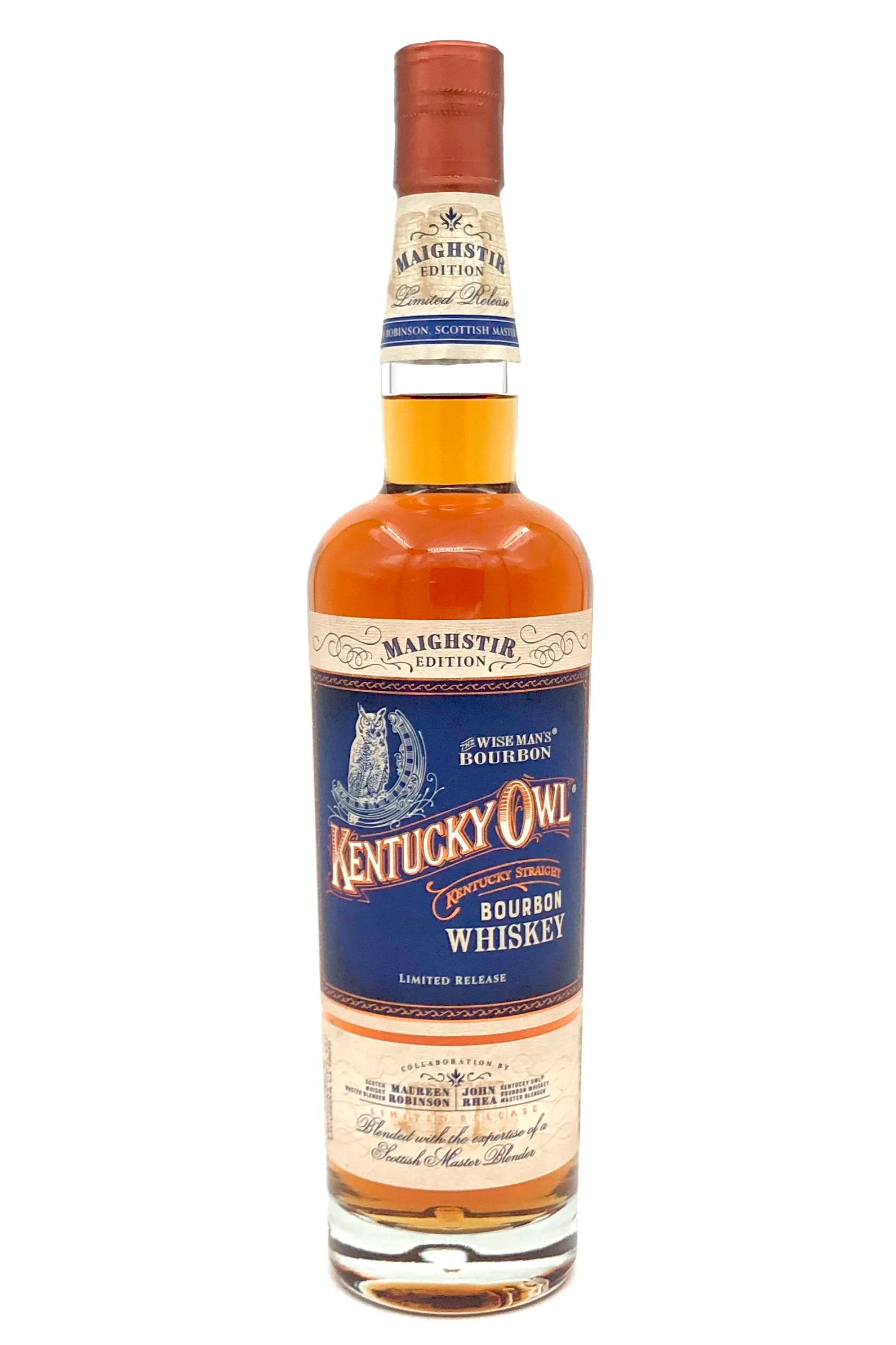 Kentucky Owl Maighstir Edition Kentucky Straight Bourbon Whiskey Scotch Inspired Limited Release Maureen Robinson John Rhea 100 Proof 50%