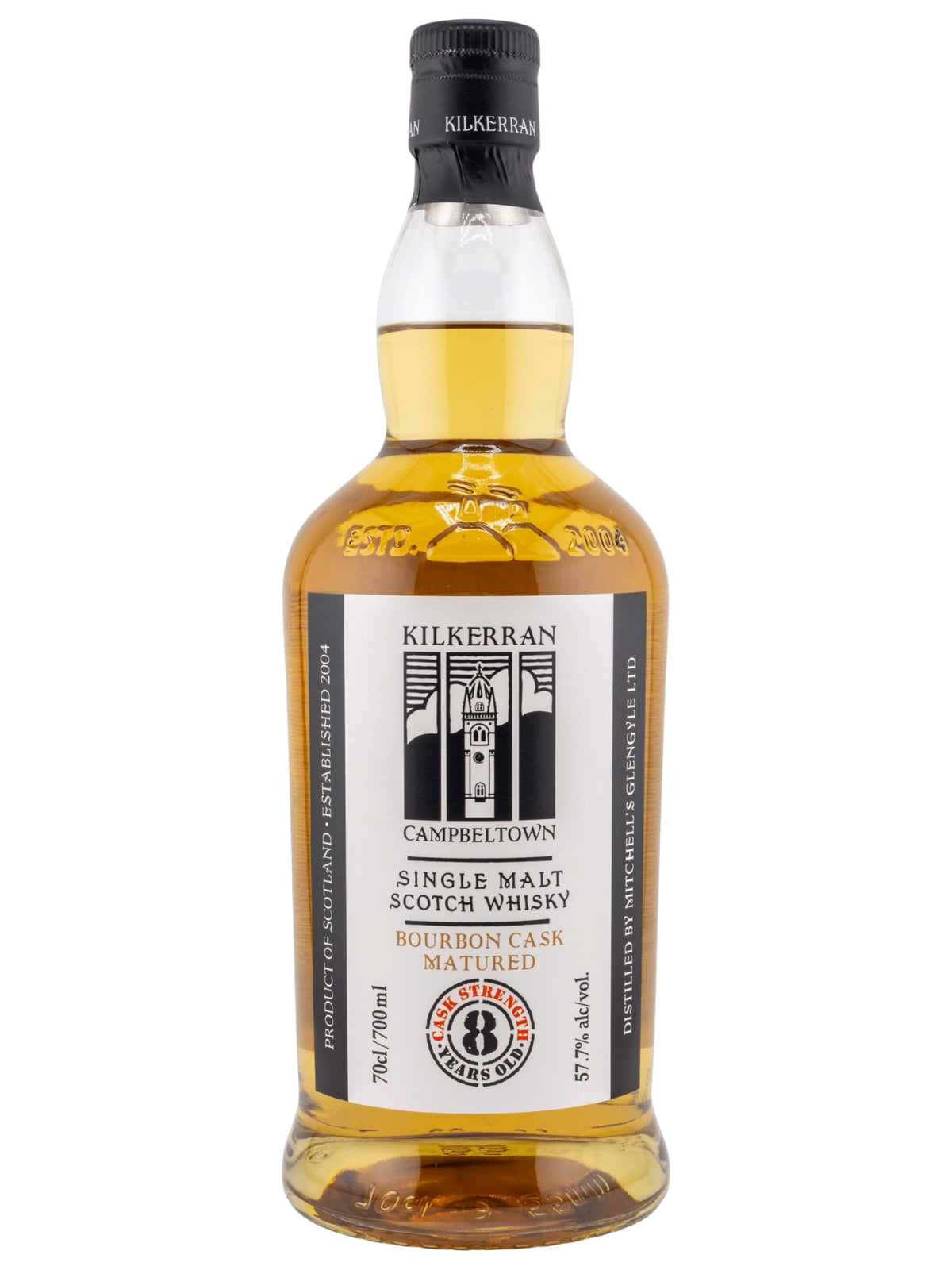 Kilkerran 8 Year Old Bourbon Cask 2026 Release Cask Strength Single Malt Scotch Whisky – 57.7% ABV
