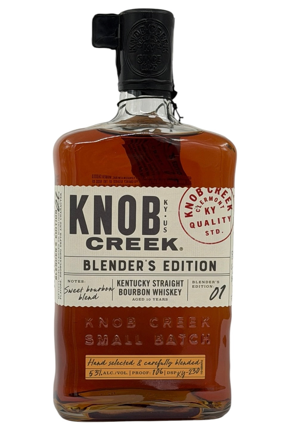 Knob Creek “Blender’s Edition 01” 10 Year Kentucky Straight Bourbon Whiskey – 106 Proof Limited Release