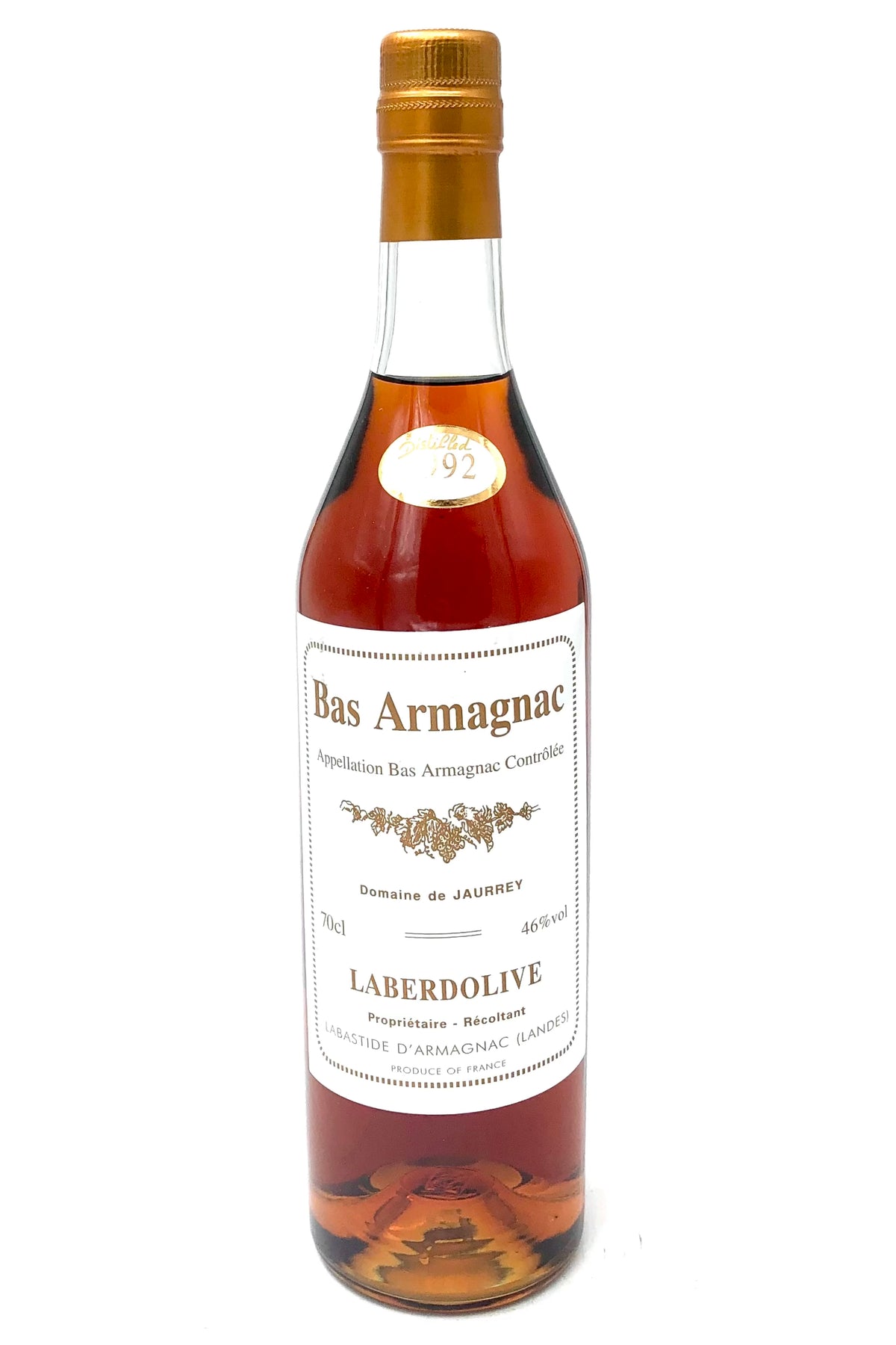 Laberdolive 1992 Vintage Bas Armagnac Domaine de Jaurrey 700ml