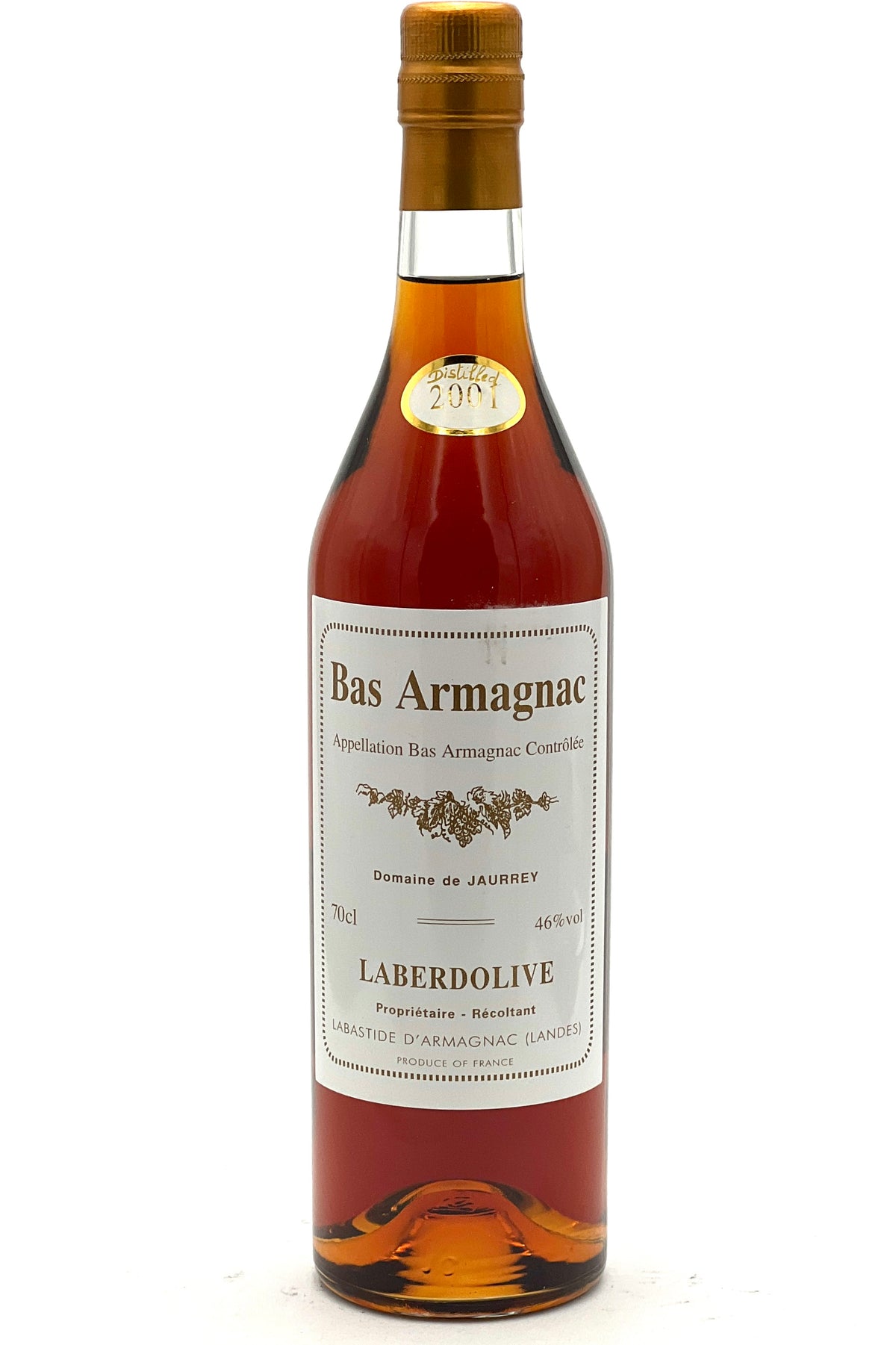 Laberdolive 2001 Vintage Bas Armagnac Domaine de Jaurrey 700ml