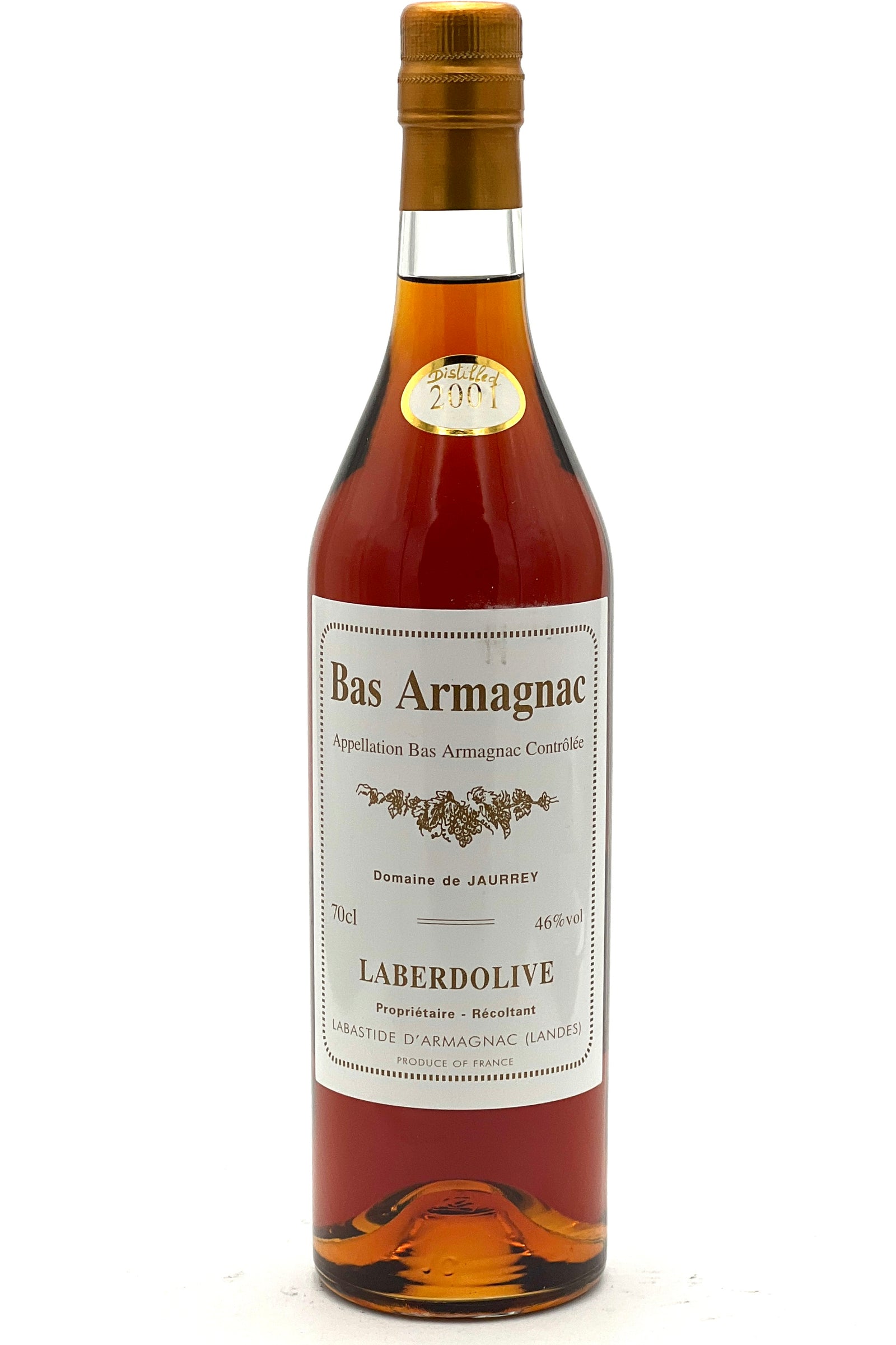 Laberdolive 2001 Vintage Bas Armagnac Domaine de Jaurrey 700ml