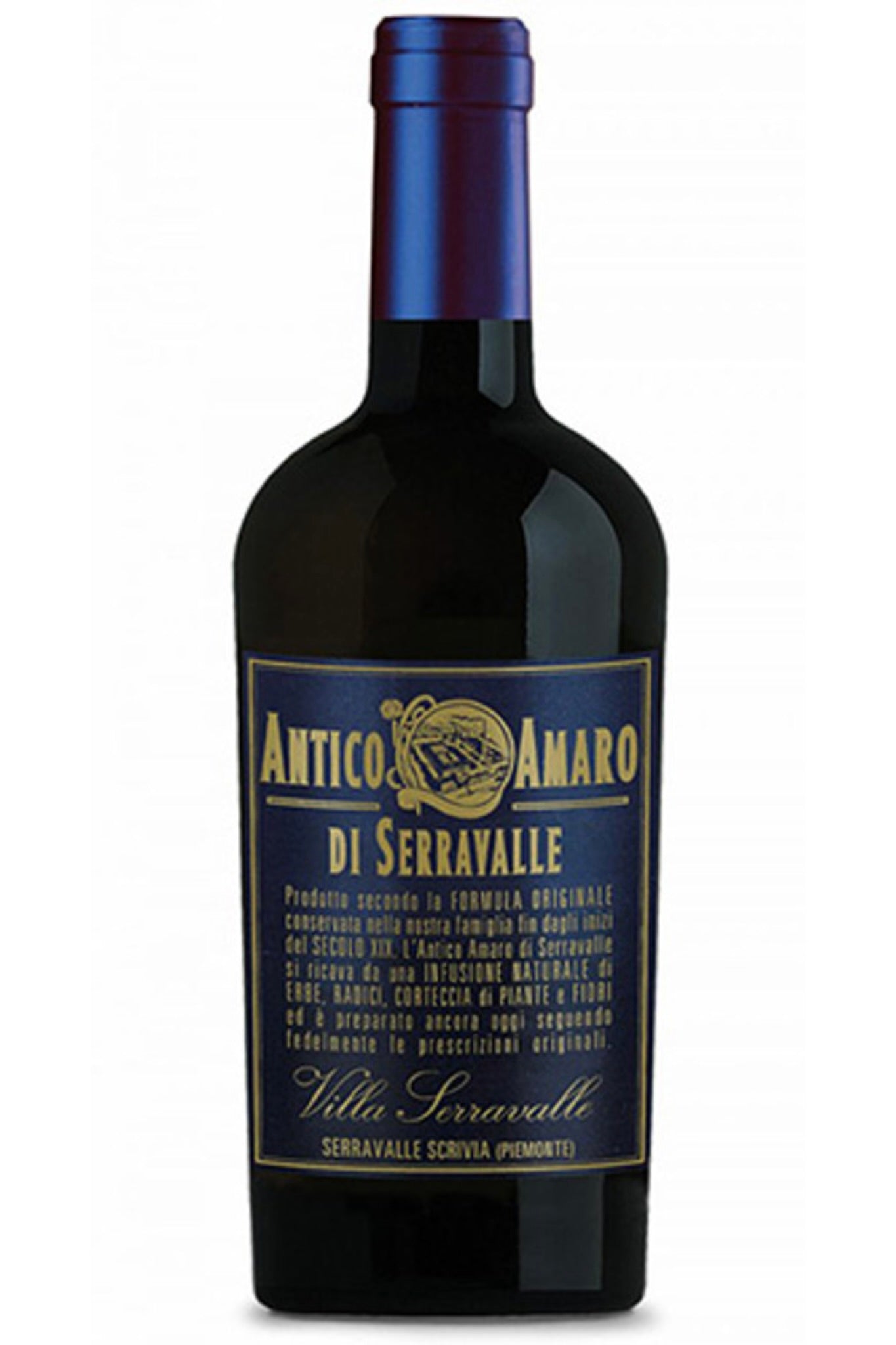 Lorenzo Inga Antico Amaro di Serravalle Italian Herbal Amaro 22 Herbs Roots Barks 1832 Recipe Capuchin Monk Serravalle Scrivia Piedmont Italy First Prize National Expo Turin 1898 30% ABV 60 Proof 750ml